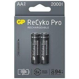 Акумулаторна Батерия GP R6 AA 2100mAh RECYKO + PRO 210AAHCB-EB2 NiMH /до 1500 цикъла/ 2 бр. в опаковка GP