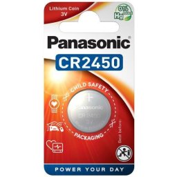 Бутонна батерия литиева PANASONIC CR2450, 3V, 1 бр. в блистер, цена за 1 бр.