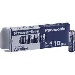 Алкални батерии индустриални LR6 AA 1,5V 10PK INDUSTRIAL Powerline PANASONIC