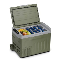 Klarstein Охладител с компресор PolarForce 30L| LCD панел, осветление, офроуд, защита на батерията, 12V/230V (ICE4-PortFridge30-GN)