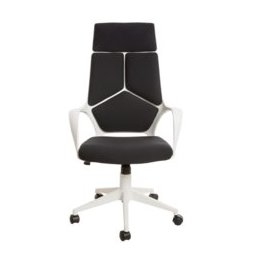 Директорски стол Force White, дамаска, черен