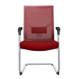 Посетителски стол RFG Snow M, до 120кг, дамаска/меш, червен, 2 броя в комплект