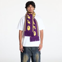 Шал A BATHING APE Jacquard Bape Logo Long Scarf M Purple Universal