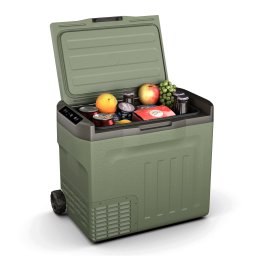 Klarstein Охладител с компресор PolarForce 40L| LCD панел, осветление, офроуд, защита на батерията, 12V/230V (ICE4-PortFridge40-GN)