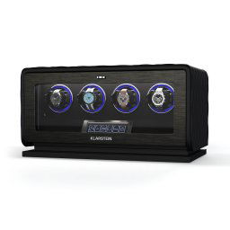 Klarstein LuminousTime навивач за часовници, 4 часовника, много настройки, LED, 10 dB (WW4-LuminousTime4Bl)