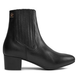 Боти Tommy Hilfiger Essential Leather Boot FW0FW07759 Черен