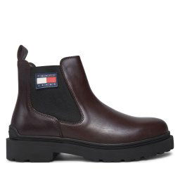 Боти тип челси Tommy Jeans Tjm Leather Chelsea Boot EM0EM01448 Кафяв