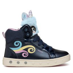 Сникърси Geox J Skylin Girl J468WA 0NFBH C4243 D Тъмносин