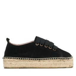 Еспадрили Manebi Lace-Up Espadrilles K 1.0 E0 Черен