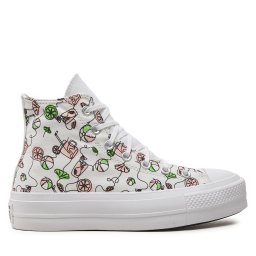 Кецове Converse Chuck Taylor All Star Lift Platform Pink Lemonade A07561C Бял