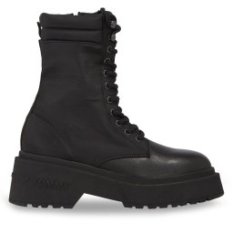 Зимни обувки Tommy Jeans Tjw Lace Up Padded Boot EN0EN02405 Черен