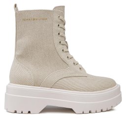 Туристически oбувки Tommy Hilfiger Feminine Essential Canvas FW0FW07357 Бежов