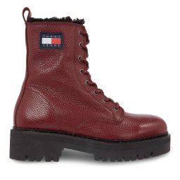 Зимни обувки Tommy Jeans Tjw Urban Tumbled Ltr Wl EN0EN02317 Бордо