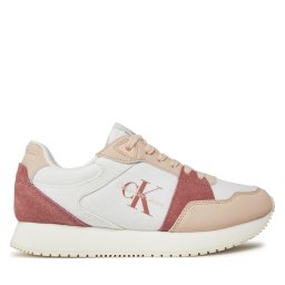 Сникърси Calvin Klein Jeans Runner Low Lace Mix Ml Btw YW0YW01436 Бял