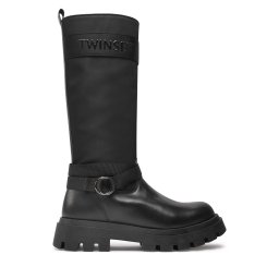 Ботуши TWINSET Stivale 242GCJ S Черен