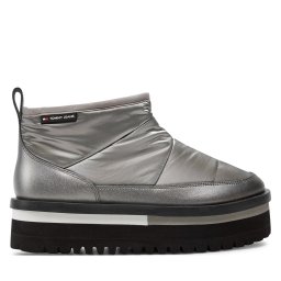 Апрески Tommy Jeans Tjw Nylon Flatform Boot Wl EN0EN02689 Сребрист