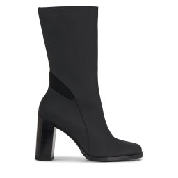 Боти Calvin Klein Jeans Heel Zip Boot Lth Wn YW0YW01113 Черен