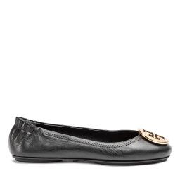 Балеринки Tory Burch Minnie Travel Ballet With Metal Logo 50393 Черен