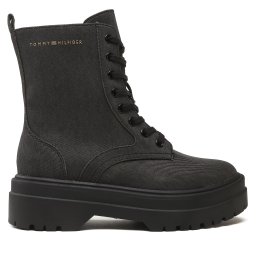 Туристически oбувки Tommy Hilfiger Feminine Essential Canvas FW0FW07357 Черен