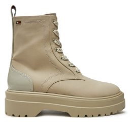 Туристически oбувки Tommy Hilfiger Flag Ventile Lace Up Boot FW0FW08287 Бежов