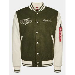 Alpha Industries Яке бомбър Varsity Air Force 138107 Зелен Regular Fit