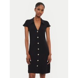Morgan Плетена рокля 242-RMSIX Черен Slim Fit