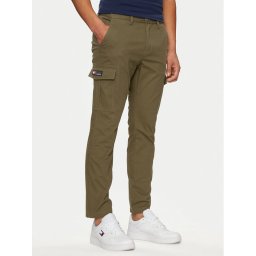 Tommy Jeans Текстилни панталони Austin DM0DM18940 Зелен Slim Fit
