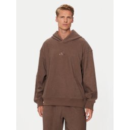 adidas Суитшърт Elevated ALL SZN Terry Loop IY6578 Кафяв Loose Fit