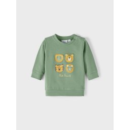 NAME IT Суитшърт 13215627 Зелен Regular Fit