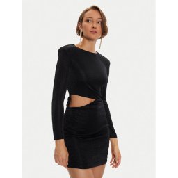 Simona Corsellini Коктейлна рокля A24CEAB052 Черен Slim Fit