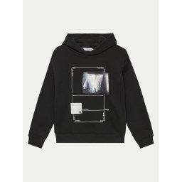 Calvin Klein Jeans Суитшърт City Photo Print IB0IB02262 Черен Relaxed Fit