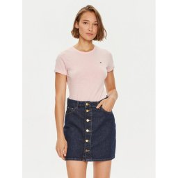 Tommy Hilfiger Тишърт 1985 WW0WW37857 Розов Slim Fit