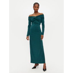 ViCOLO Официална рокля TS0240 Зелен Slim Fit