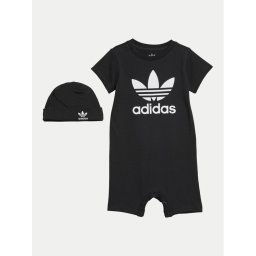 adidas Бебешки гащеризон без стъпала Gift Set IS7257 Черен Regular Fit