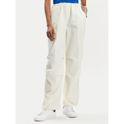 Hugo Текстилни панталони Hafisa 50511331 Екрю Baggy Fit