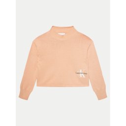 Calvin Klein Jeans Пуловер Monogram IG0IG02548 Розов Regular Fit