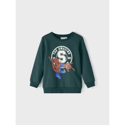 NAME IT Суитшърт SPIDER-MAN 13210737 Зелен Regular Fit