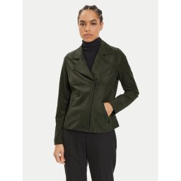 Olsen Яке от имитация на кожа 15001386 Зелен Regular Fit