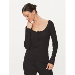 Guess Блуза O3BP01 KBXB2 Черен Slim Fit