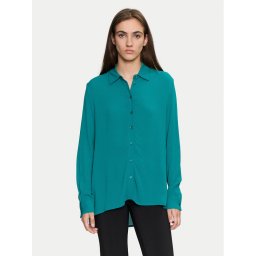 Sisley Риза 5ZMZLQ07I Зелен Oversize