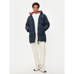 Tommy Jeans Пухено яке Essential DM0DM20466 Тъмносин Regular Fit