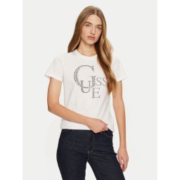 Guess Тишърт W4BI16 I3Z14 Бял Regular Fit