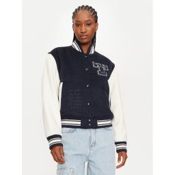 Tommy Jeans Яке бомбър Letterman DW0DW18845 Тъмносин Regular Fit