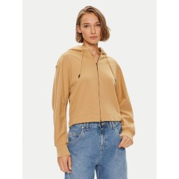 Calvin Klein Суитшърт Nano Logo K20K207210 Бежов Relaxed Fit