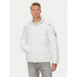 Calvin Klein Jeans Пухено яке Essentials J30J325946 Бял Regular Fit