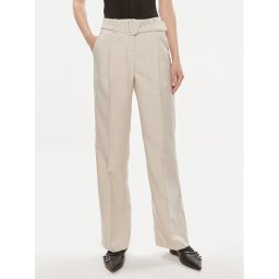 Vero Moda Текстилни панталони Nancy 10304626 Бежов Straight Fit