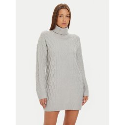 Brave Soul Плетена рокля LKD-248SINBYA Сив Regular Fit