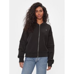 Tommy Jeans Суитшърт Tjw Zip Thru Bomber DW0DW17957 Черен Regular Fit