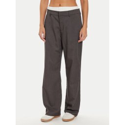 Noisy May Текстилни панталони Dawn 27031464 Сив Loose Fit