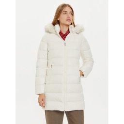 Tommy Hilfiger Пухено яке WW0WW43122 Екрю Regular Fit